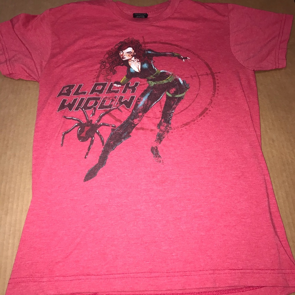 Marvel 2012 Black Widow shirt. No size tag